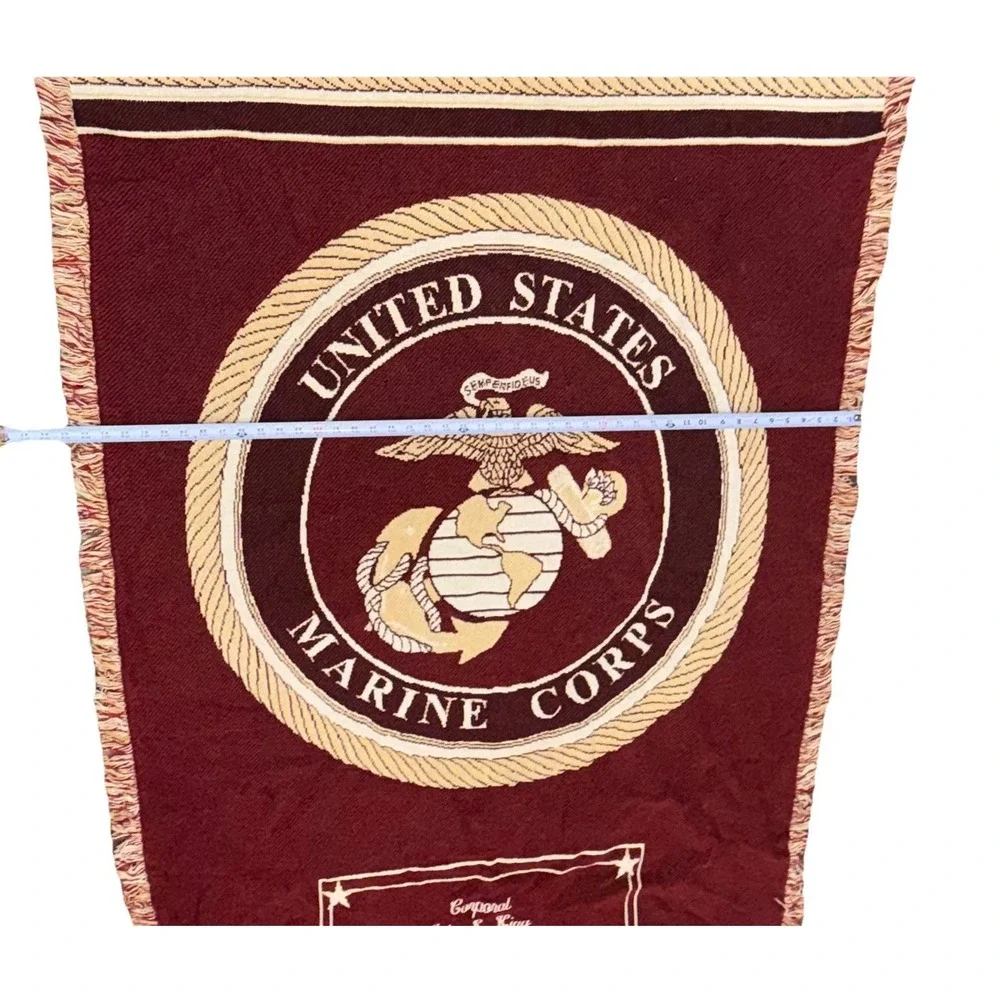 US Marine Corp Tapestry Blanket Personalized Honoring‎ Corporal 67x44